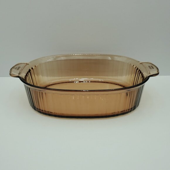 Corning Vision 4 Quart Oval Roaster Visions Amber Dutch Oven Covered Casserole - Picture 11 of 14